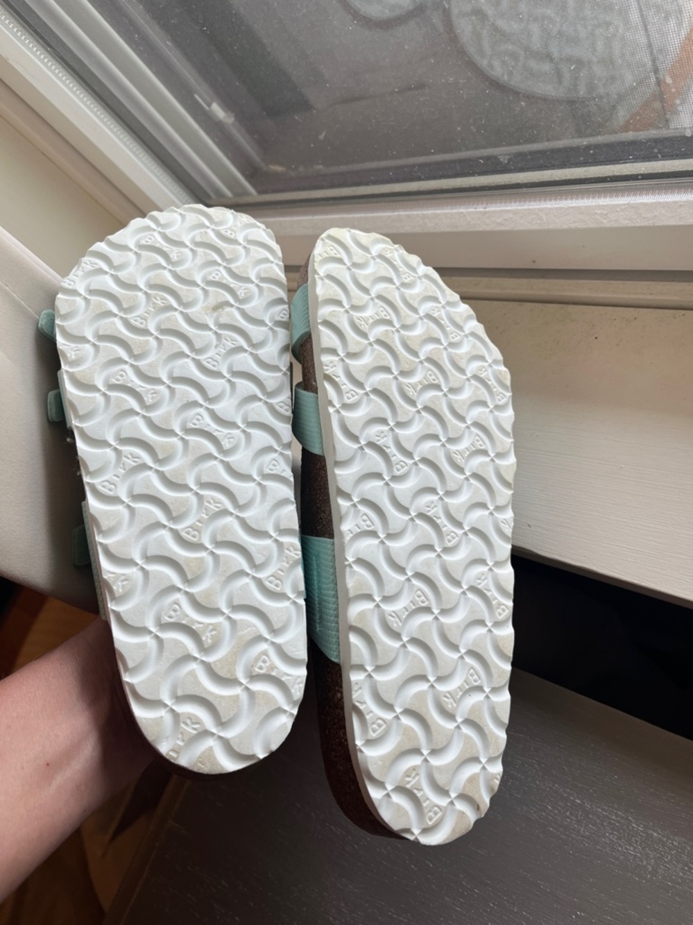 Birkenstock Mint Green Triple-Strap Sandals - Picture 7 of 7